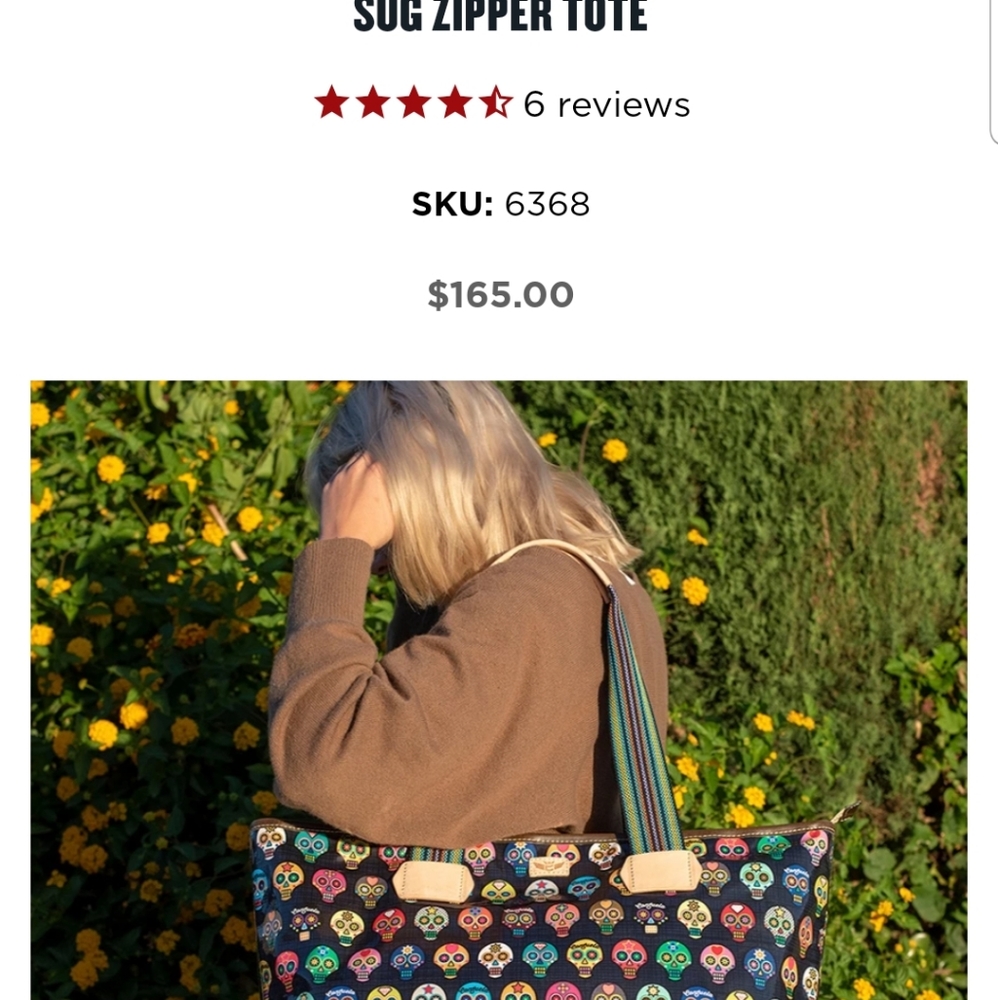 ISO Consuela sugar skull tote